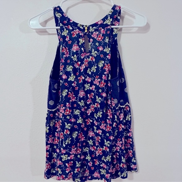 🦋EUC🦋 Anthropologie Floral Sparkle Pattern Tank Sz S - Picture 4 of 4